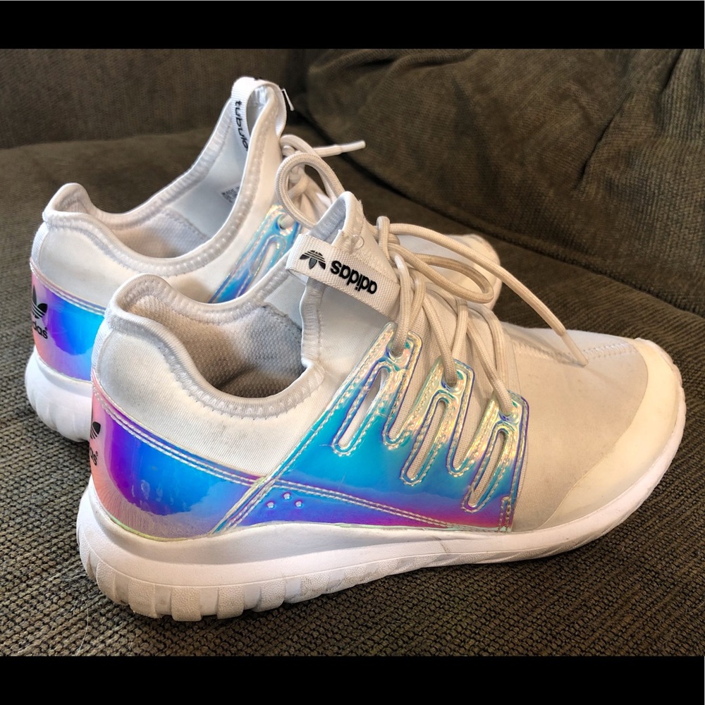 Ultra Rare Adidas Tubular Holographic Iridescent 7